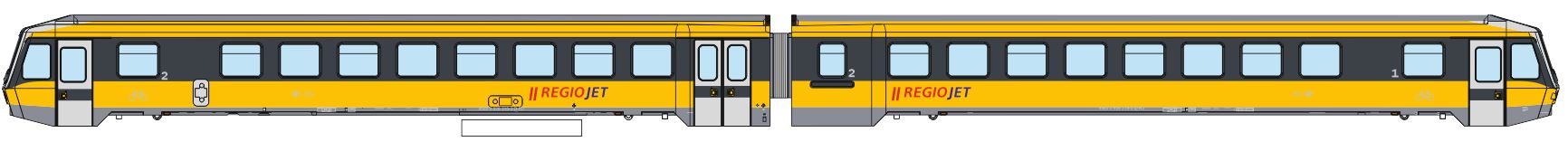Motorová jednotka 628.315-3 RegioJet DCC