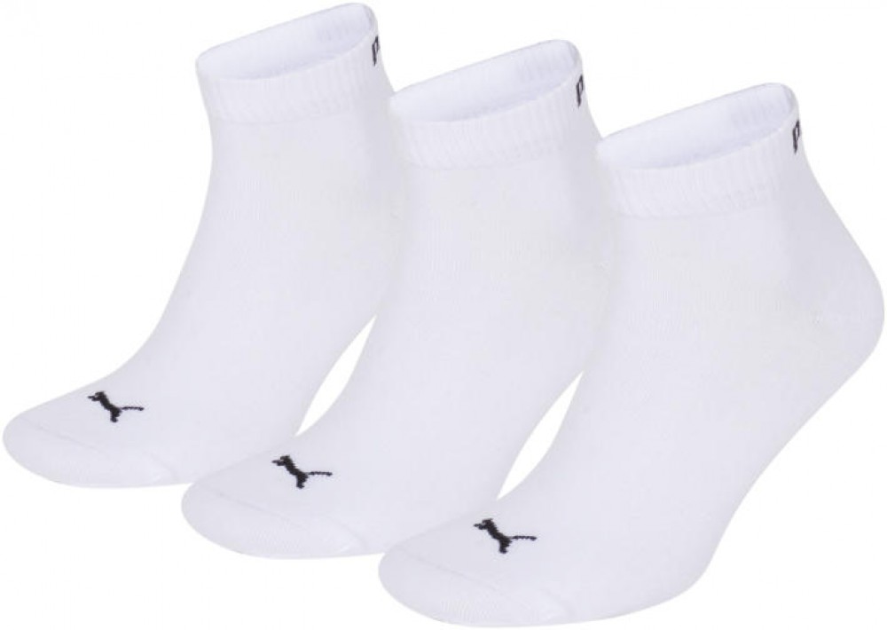 Puma Quarter ponožky 3 pár bílá