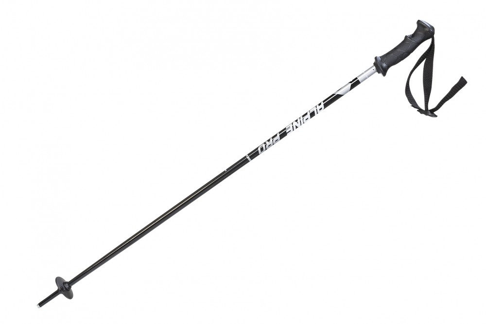 Stuf Alpin Pro junior dětské lyžařské hole černá/stříbná