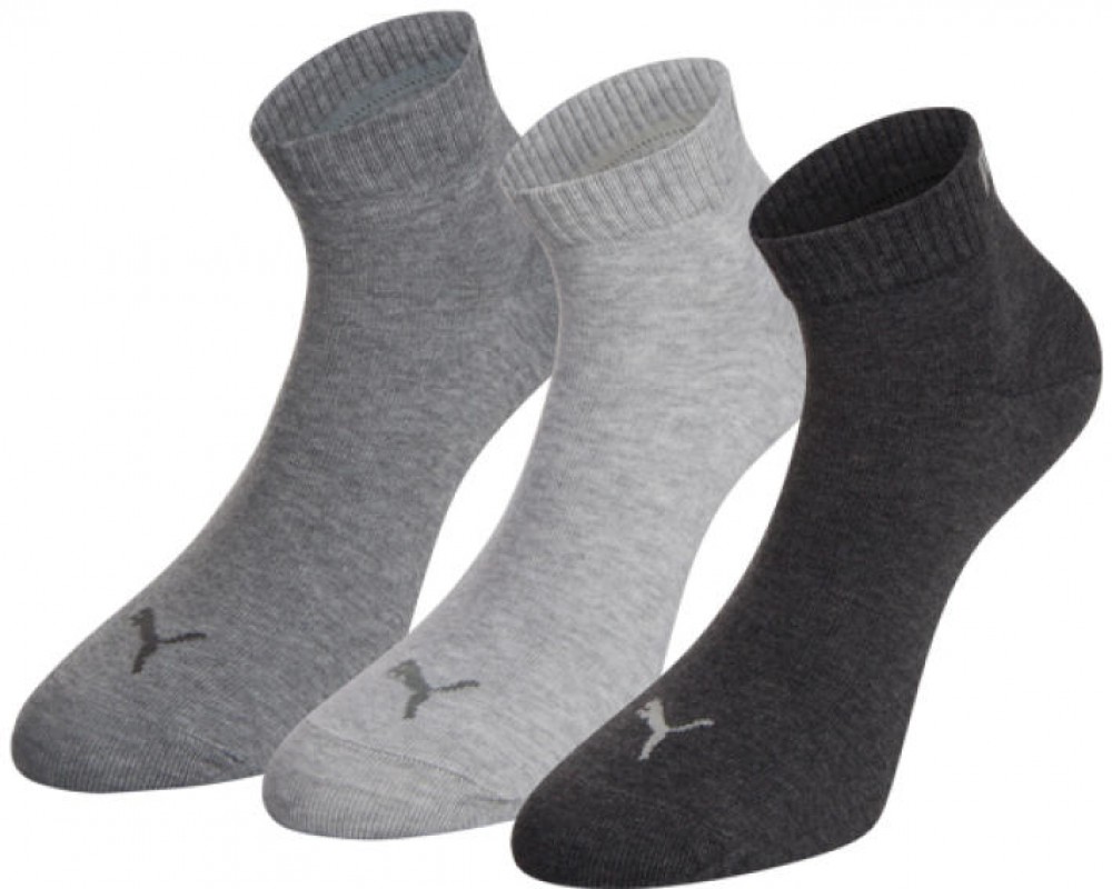 Puma Quarter ponožky 3 pár šedá