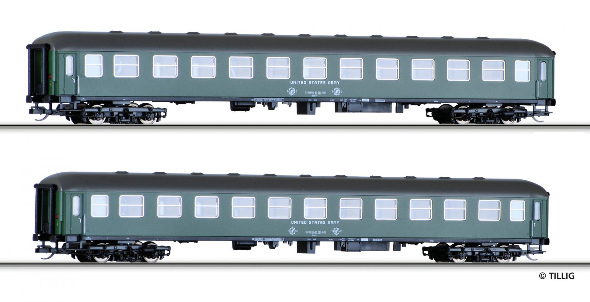 Souprava osobních vozů USTC Military Train 1+2