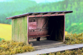Model Scene Zastávka přístřešek stavebnice TT