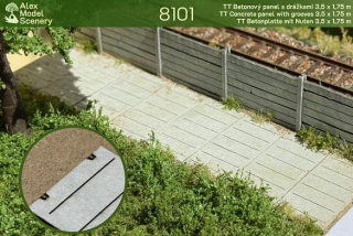 Betonový panel s drážkami 3,5*1,75m TT